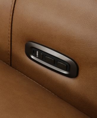 Alexandre Leather 2-Pc. Sofa with 2 Power Motion Recliners and 1 Console, Exclusively at Macy's