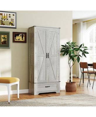 72" Farmhouse Pantry Cabinet, Kitchen Pantry Cabinet