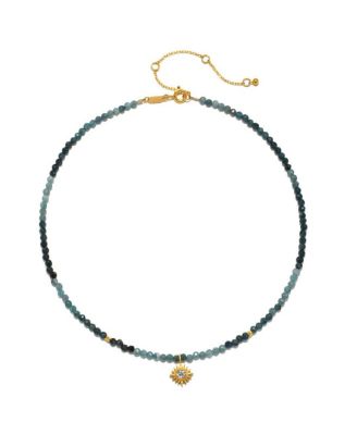 Channeling Wisdom Sapphire Starburst Beaded Choker