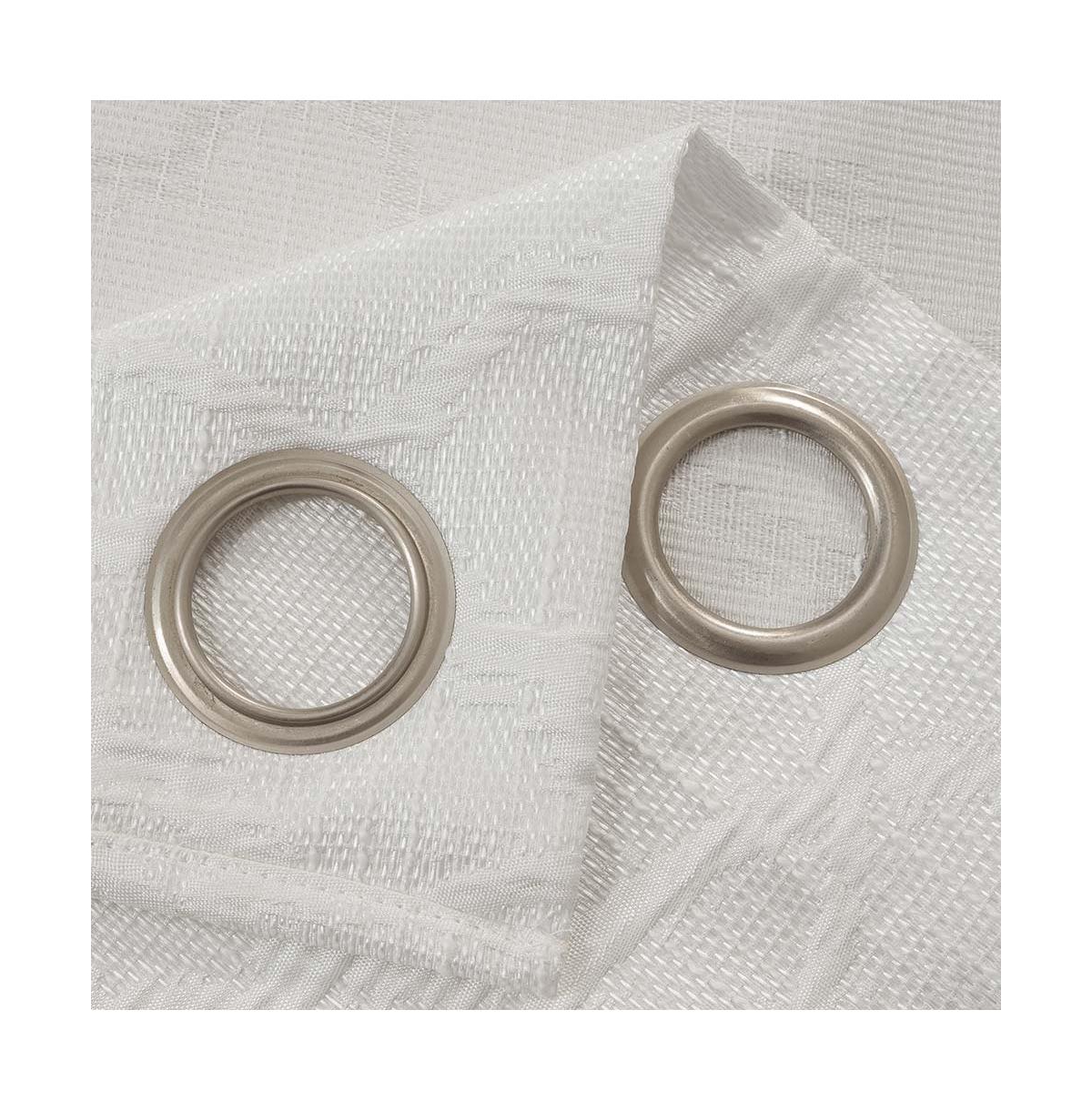 Rt Designers Collection Brookfield Jacquard High Quality Light Filtering Grommet Curtain Panel 54" x 90" White