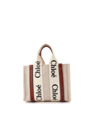 Small Woody Tote Canvas with Leather