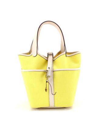 Pre-Owned HERMES PM Cargo Picotin Lock Bag Canvas and Swift