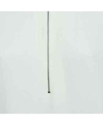 Women's Off White Crepe Long Sleeve Blouse