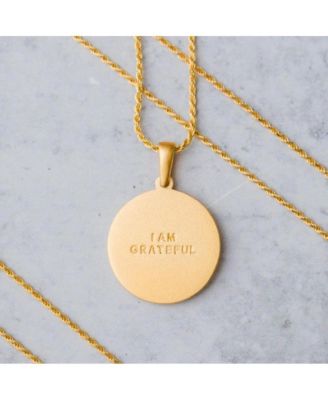 Mandala I Am Grateful Jewelry Necklace Gold / Original