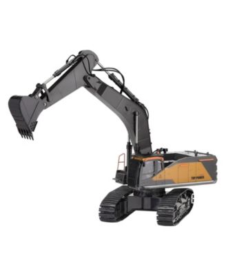 RC Excavator Toy, 22-Channel 1:14 Scale Metal Shovel Digger with Lights & Sounds, Full-Function Construction Vehicle