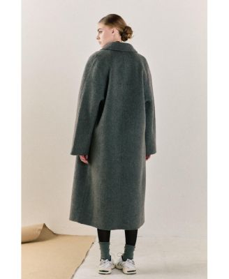 Women's Double Breasted Handmade Blend Maxi Coat