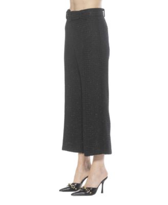 Women's Caden Tweed Belted Wide Leg Pants