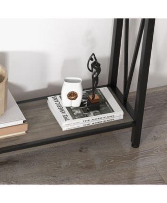 2 Tier Farmhouse Entryway Console Tables w/Storage Shelf, Narrow Console Tables for Entryway Living Room Hall Foyer Furniture