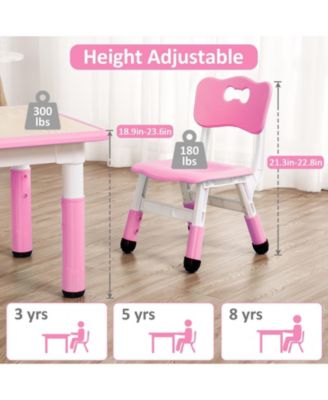 Kids Table and 4 Chairs Set Activity Table for Toddlers 5-Piece Childrens Table and Chair Set Boy & Girl Gift for Classrooms/Daycares/Home