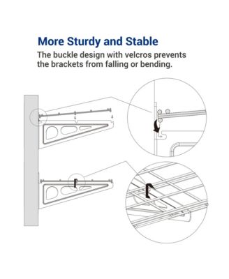 WR Series WR14B-E – 12″ D × 48″ W Black Steel Wall Shelves (2-Pack)