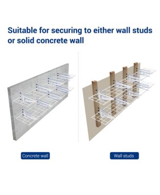 WR16-E WR White Series 12″ D × 36″ W White Steel Wall Shelves (4-Pack)