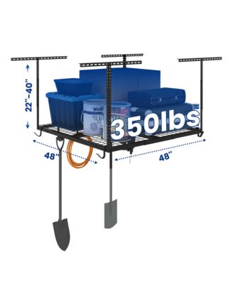 OHK Series 48 in W × 48 in D Ceiling-Mounted Overhead Garage Storage Rack – Model OHK44B-E