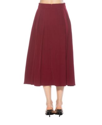 Women's Oren Long Pleated Midi Skirt