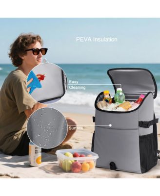 100% Leakproof Cooler Backpack 12 Hours Ice Retention, Multi-Compartment for 24 or 36 Cans, Outdoor & Travel