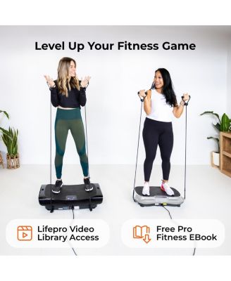 Waver Vibration Plate - Whole Body Workout Machine with Loop Bands for Toning & Weight Loss