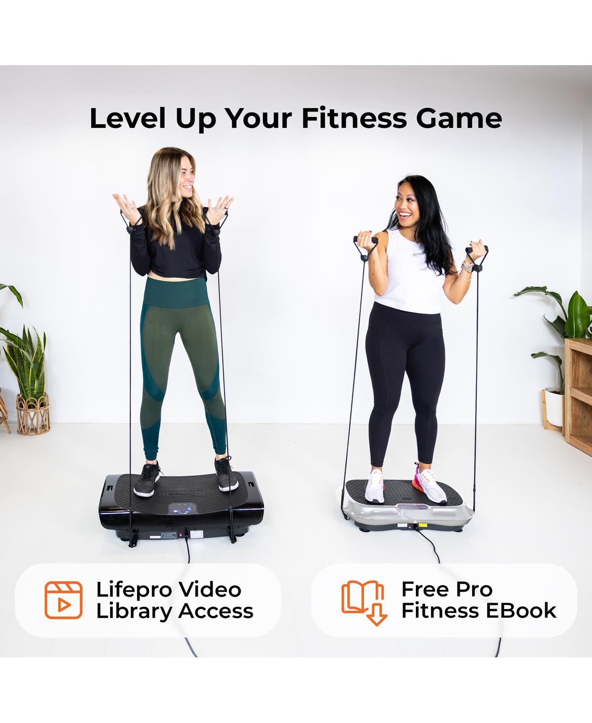 LifePro Waver Vibration Plate - Whole Body Workout Machine with Loop Bands for Toning & Weight Loss