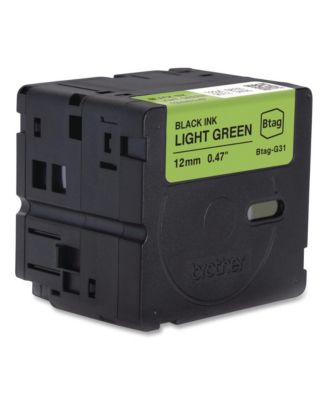 BTAGG31 0.47 in. x 13.1 ft. Genuine P-Touch BTAG Label Tapes - Black on Light Green