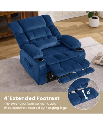 Dual Motor Lift Recliner with Lay Flat Waist Kneading Heat and Cup Holders