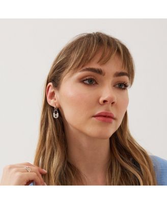 Lock Silver Hoop Sterling Silver Earring