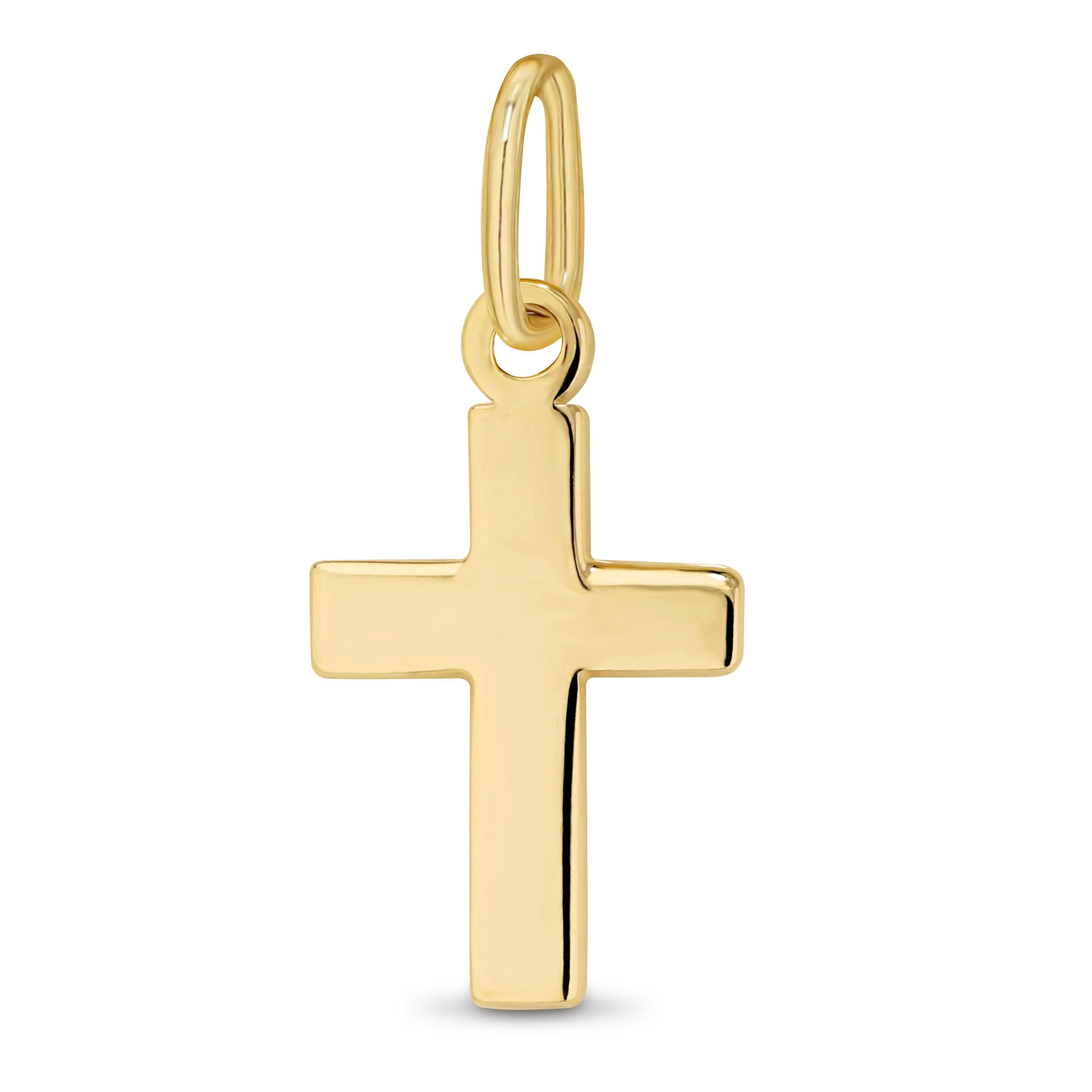 Devata Cross Pendant in 14K Gold