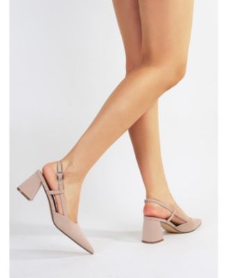 Women's Carrington Faux Suede Slingback Block Heel Pumps