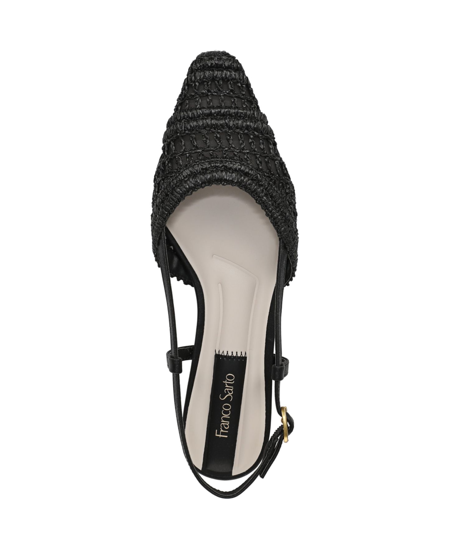 Женские балетки Franco Sarto Riona Slingback Flats, цвет: Чёрный искусственный — фото 4