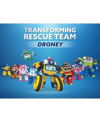 4" Transforming Robot - Droney | Emergency Rescue Vehicle Action Figures | Kids Educational Pretend Play Toy