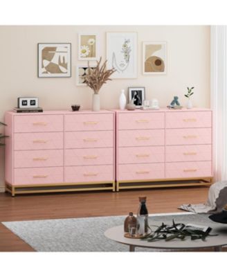 8-Drawer Dresser for Bedroom, Tall Chest with Soft-Close Glides, Metal Hardware, Anti-Tip Kit, Space-Saving Storage Organizer, 36.2" H