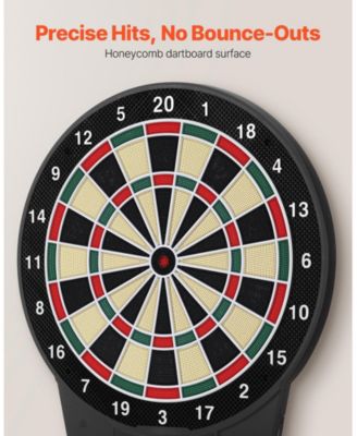Electronic Dart Board, 15.5" Dartboard with 43 Games, 320+ Variations, Color LCD Scoring and Soft Tip Darts for Up to 8 Players