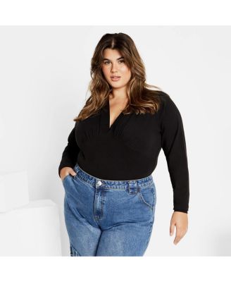 Plus Size Amelila Pleat Bodysuit