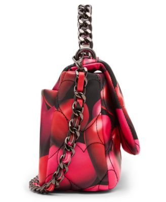 Bubble Hearts Small Flap Over Crossbody Bag