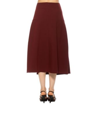 Women's Eres Flared Midi Skirt With Front Detail