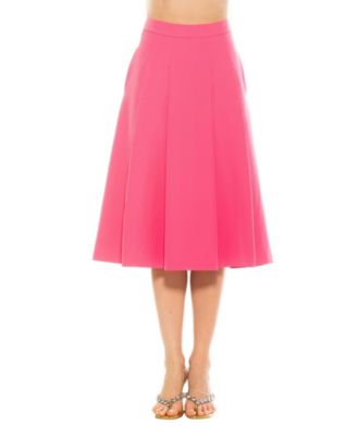 Women's Illia Pleated Midi Skirt With Waistband