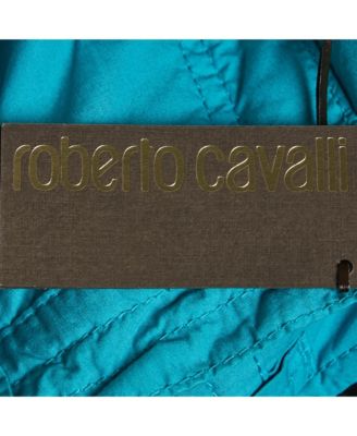 Women's Blue Cotton Cargo Bermuda Shorts