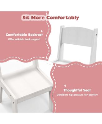 Kid Vanity Table Chair Set 2-Color LED Lights Large Drawer Shelf Cabinet