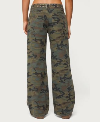 Women's Quincy Studded Low Rise Baggy Jeans