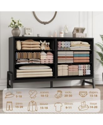 52 6 Dresser for Bedroom, in Wide Drawer with Large Storage Space