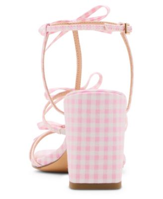 Lovely Bow Strappy Block-Heel Dress Sandals