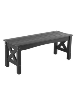 Weatherproof Plastic with 600 lbs Capacity Patio Bench