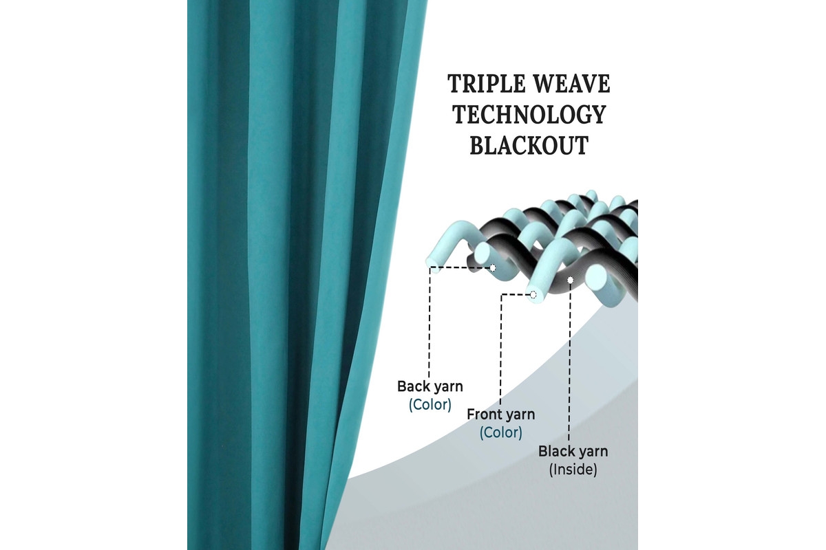 Superior Solid Classic Modern Blackout Curtain Set ,42" x 108" (Set of 2)