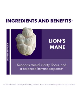 Lion's Mane Capsules, 240 ct (Pack of Two 120 ct Units)