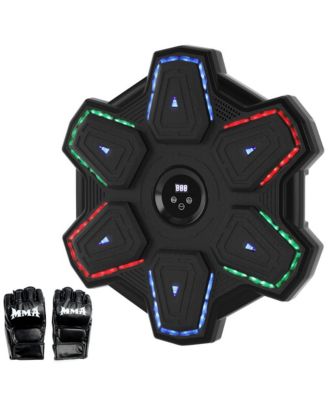 Pro Music Boxing Machine with 9 Modes & LED Lights, Wall-Mounted Trainer for Home & Office Fitness