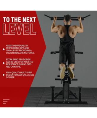  Assisted Pull Up Machine, 600LBS Leverage Assisted Chin and Dip Machine, 4 in 1 Plate Loaded Gym Equipment