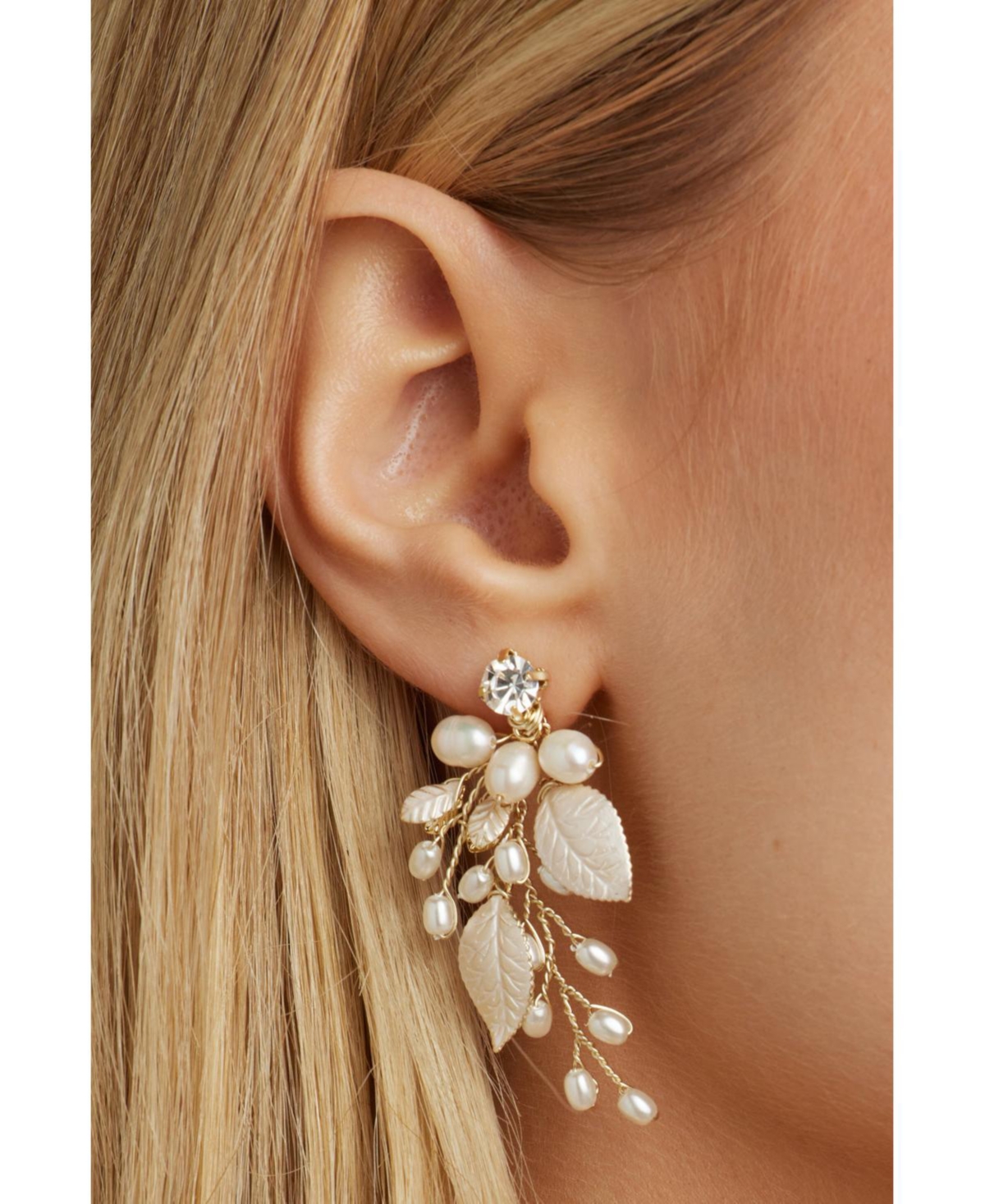 Untamed Petals Ryann Freshwater Pearl Drop Earrings
