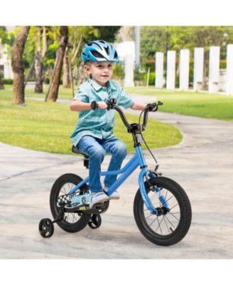 14-Inch Kids Bike with Removable Training Wheels for Ages 3–5 - Navy