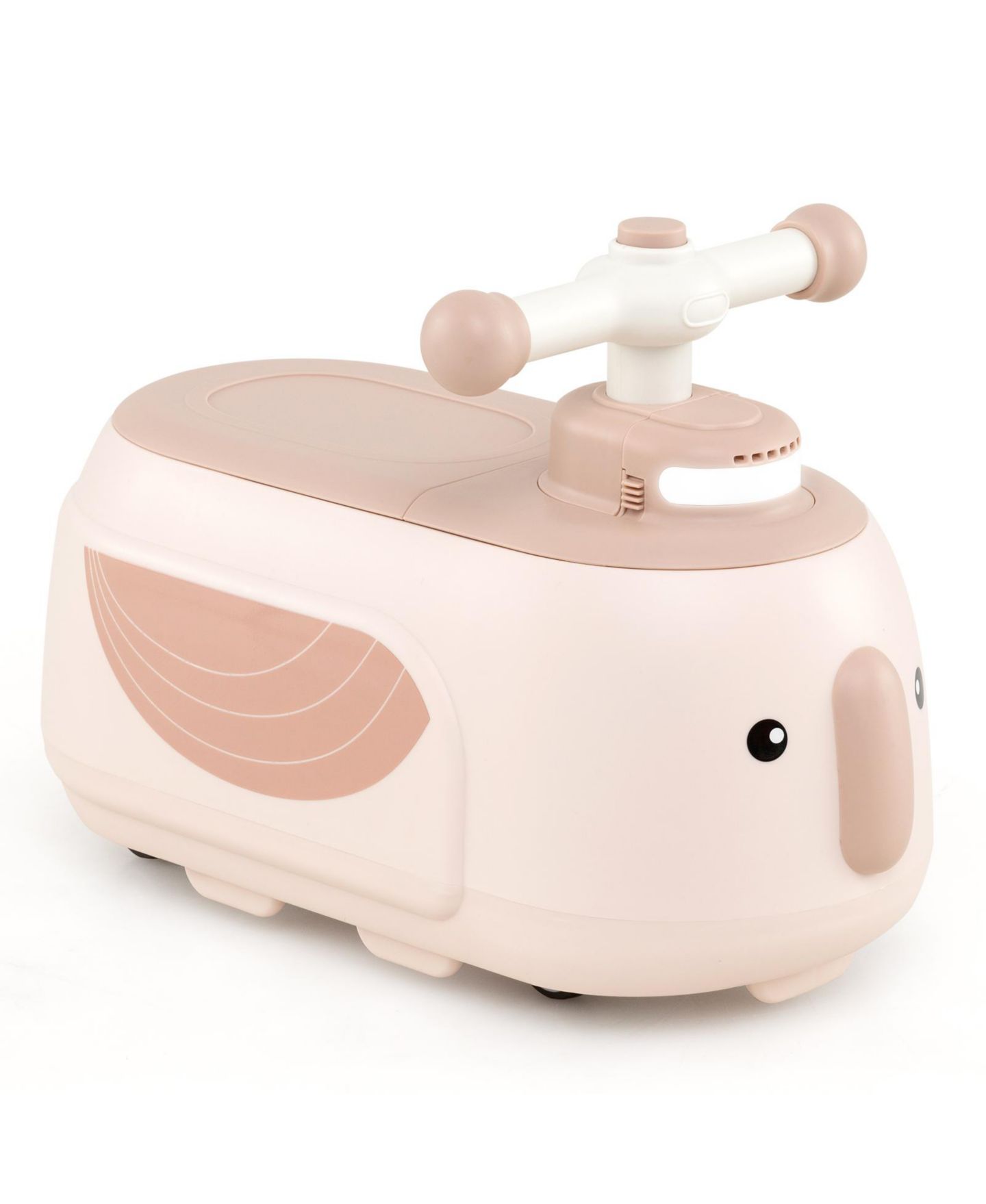 Детские игрушки HONGGE 2-in-1 Toddler Ride-On Car with Detachable Trailer and Lights, цвет: Бежевый — фото 3