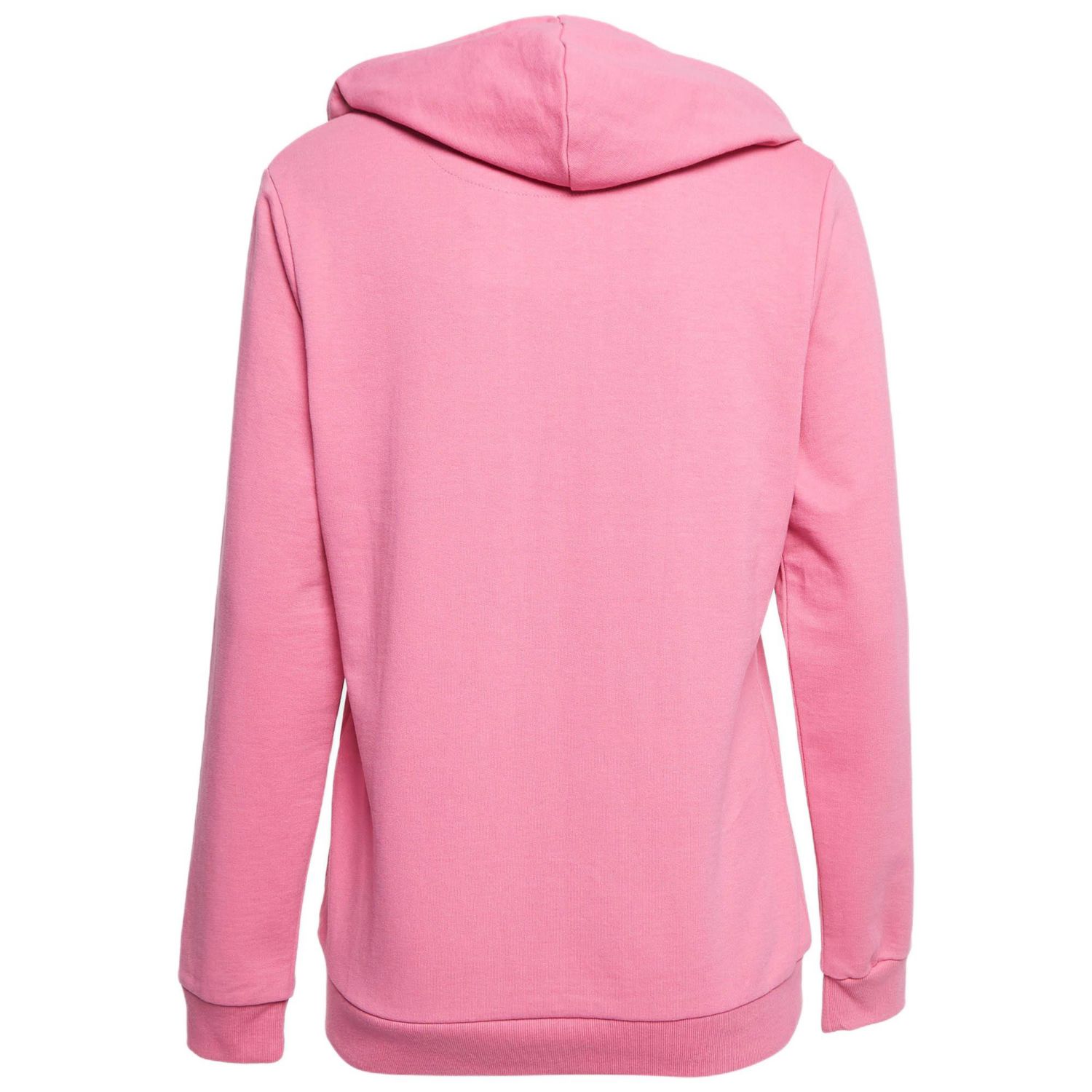 Women's Pink Crystal Embellished Cotton Hoodie