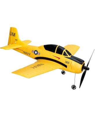 RC Plane, 2.4GHz 4-Channel Trainer Airplane with 6-Axis Gyro, 2 Batteries, Ready-to-Fly Glider for Adults & Kids Beginners