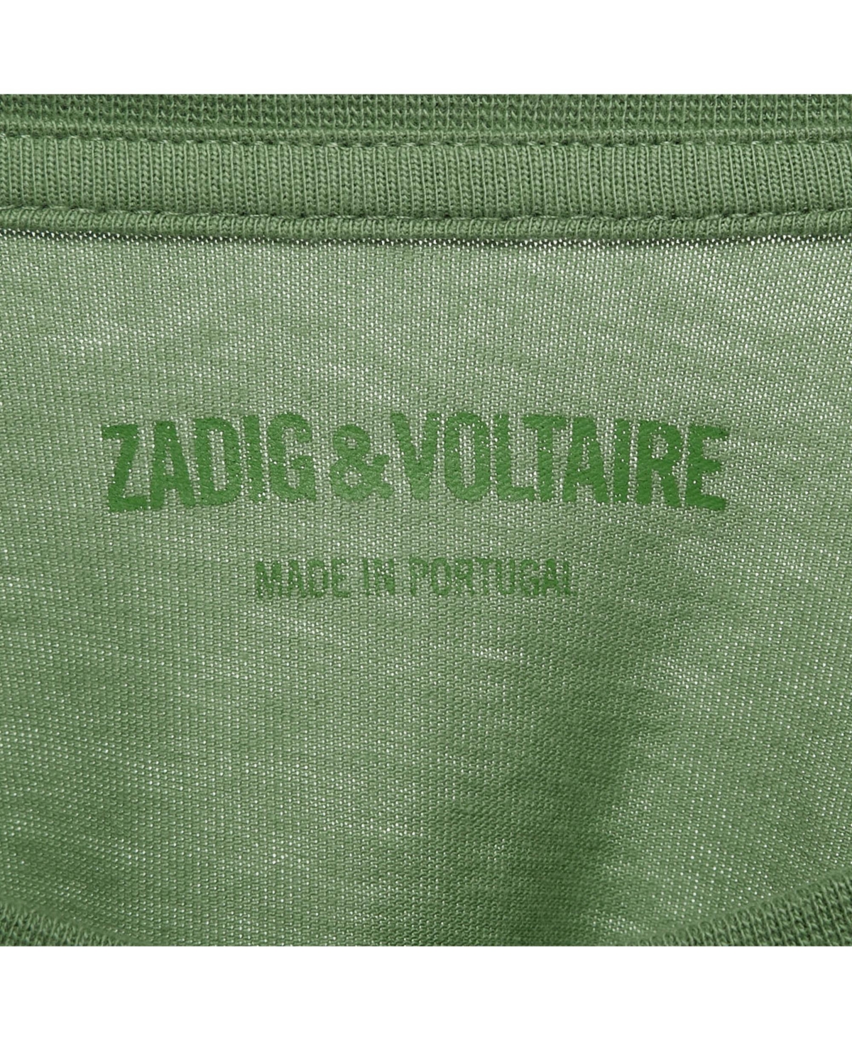 Pre-Owned Zadig & Voltaire Women's Green Printed Cotton Zoe Citation T-Shirt
