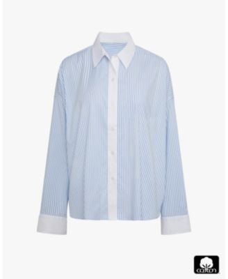 Women's Cropped Button Front Shirt